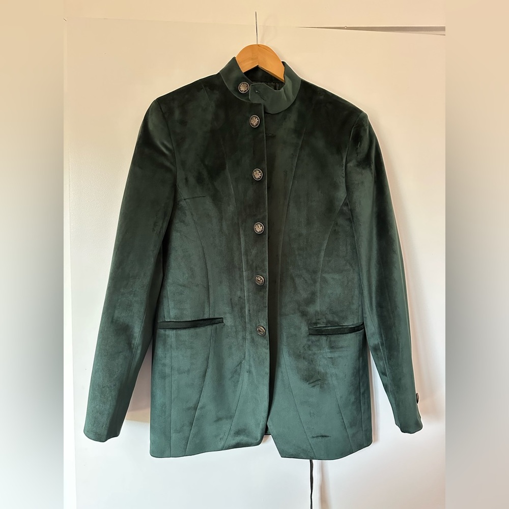 Emerald velvet bandhgala jacket